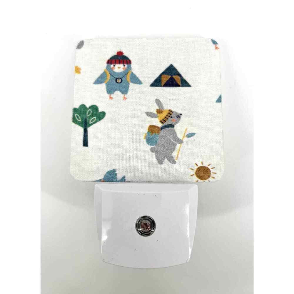 Camping Adventures Nightlight LED Auto On Off Nursery Kids Shower Gift Bedroom